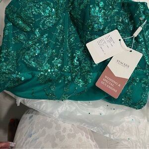Brand new green sequenced dress